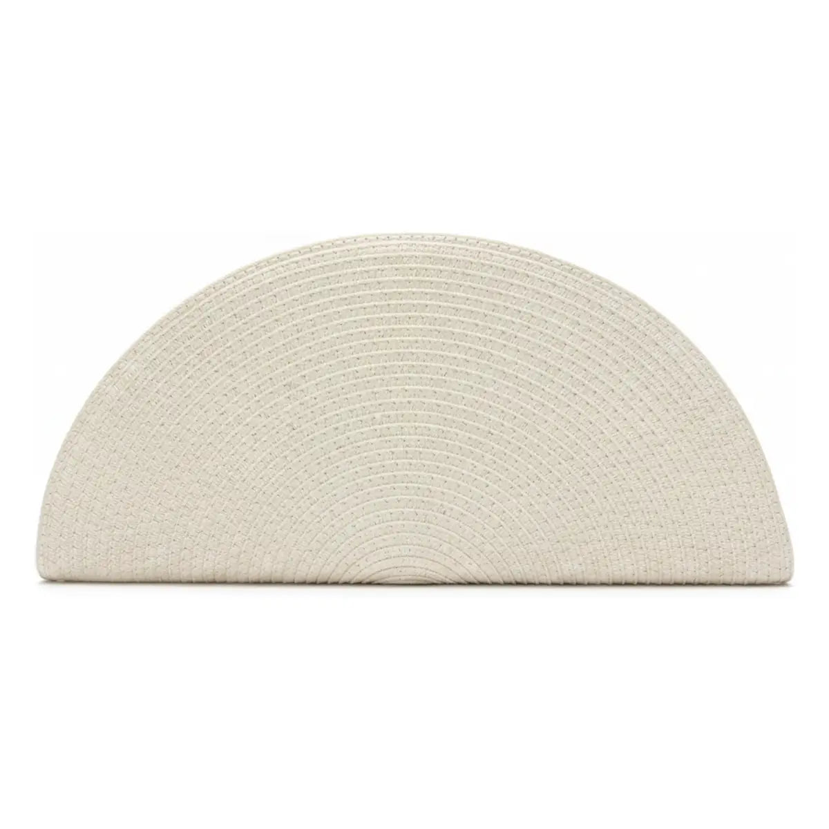 Bolso Medialuna Mimbre Crema