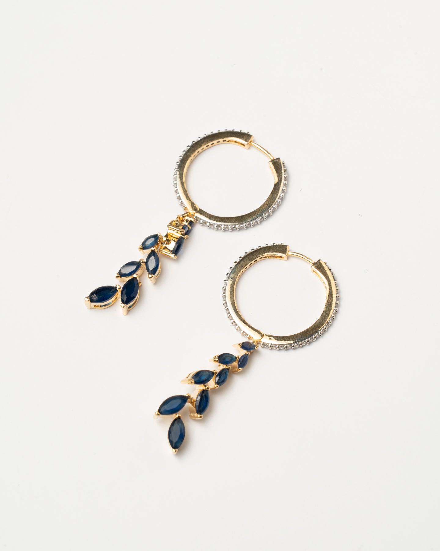 Venta Flash Vintage Pendientes Aros Taona Ed. Limitada Azul oscuro