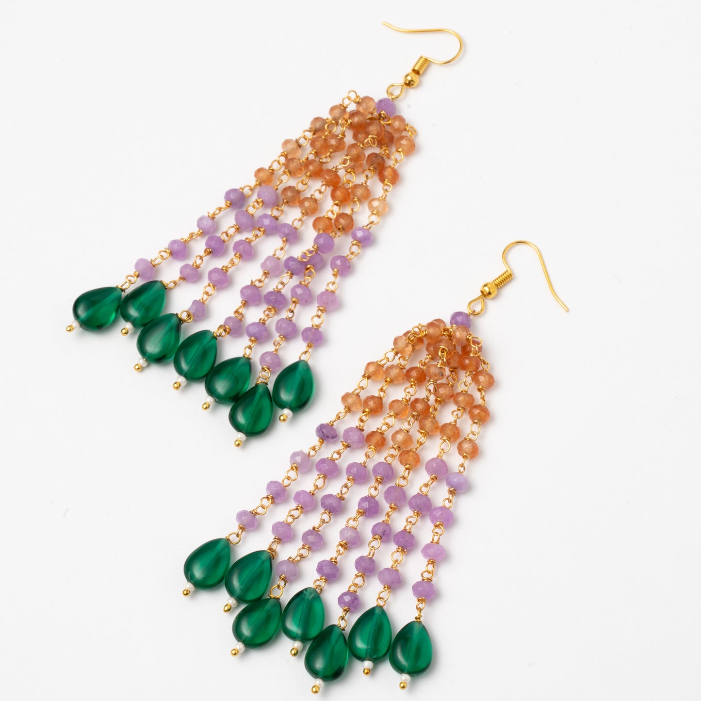 Venta Flash Vintage Pendientes Umbria Ed. Limitada Multicolor Naranja, Lila y Verde