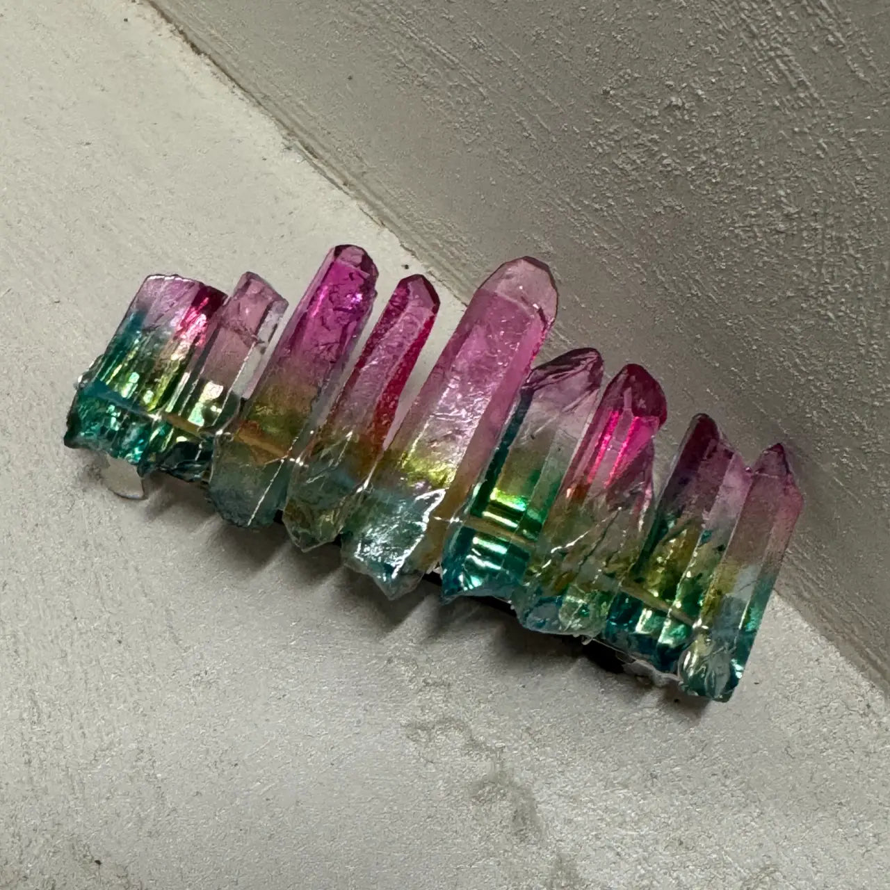 Pasador Prisma Cristales Fluorita