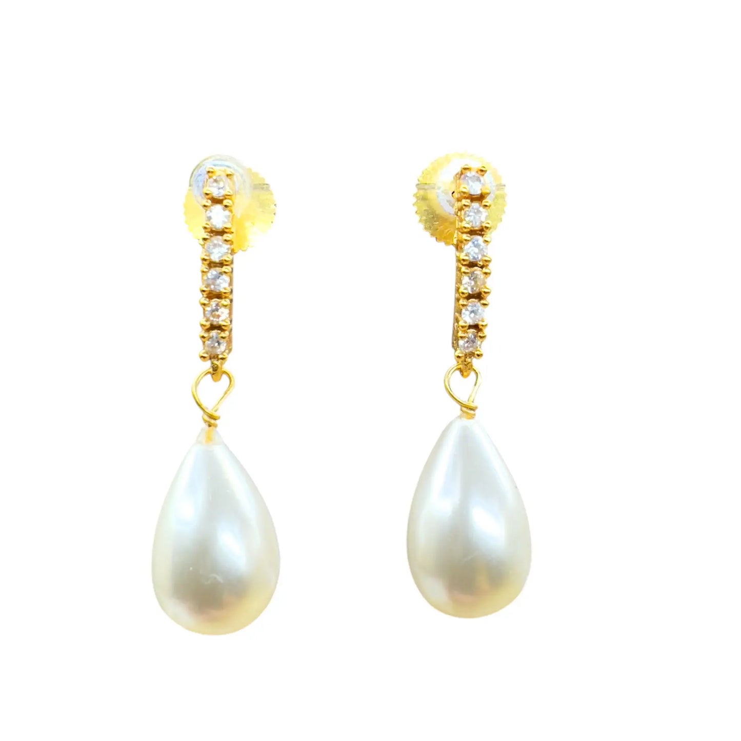 Pendientes Imperial Gota Shine Perla