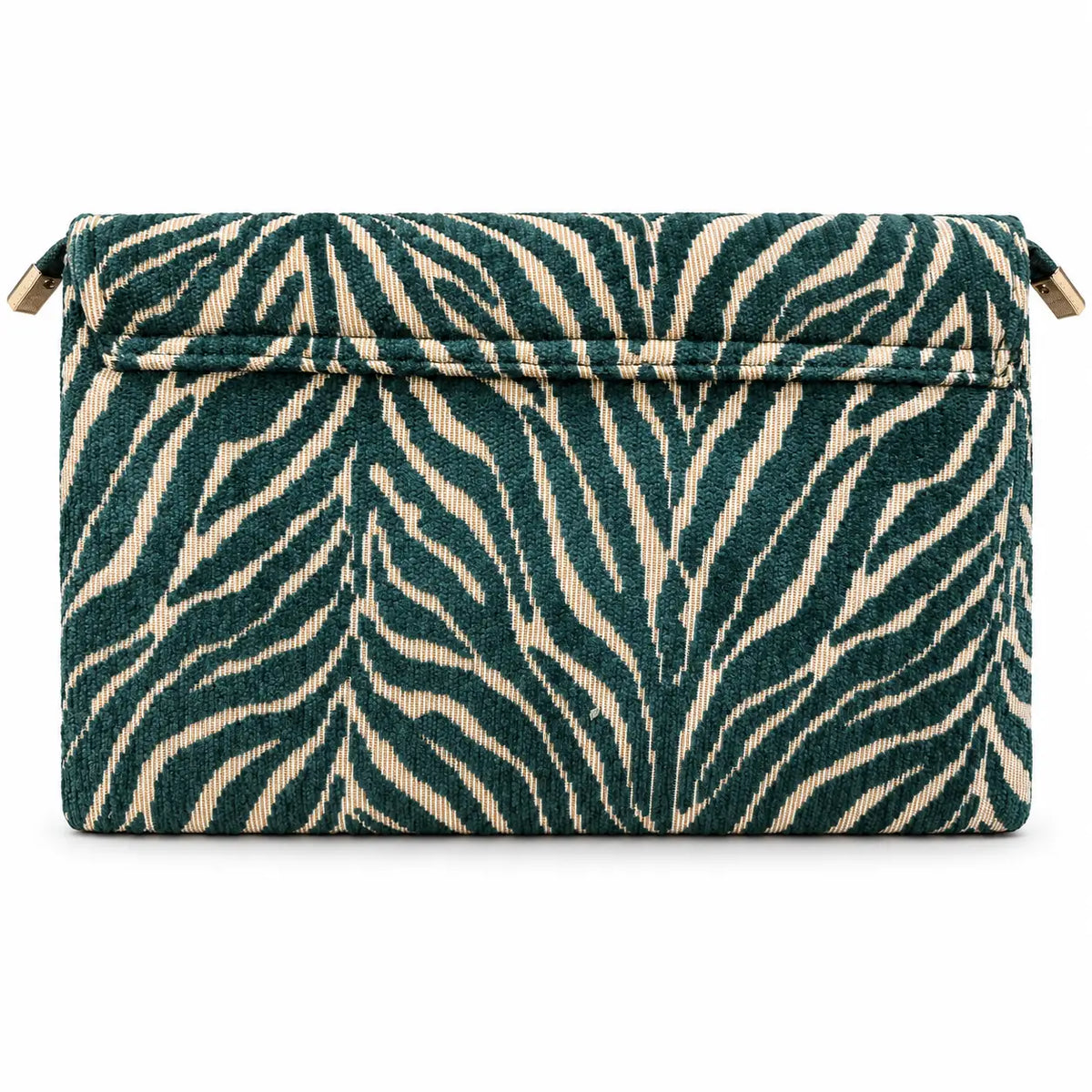 Bolso Sobre Tapiz Selva Verde Teal y Beige