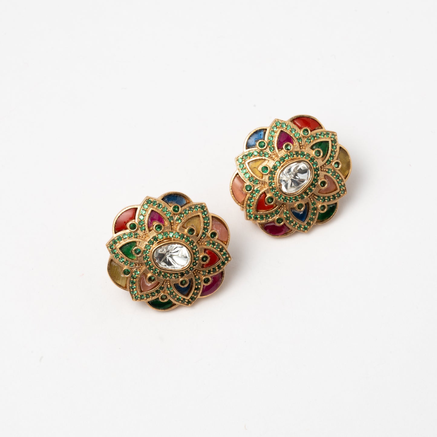 Venta Flash Vintage Pendientes Claribel Ed. Limitada Verde y Multicolor