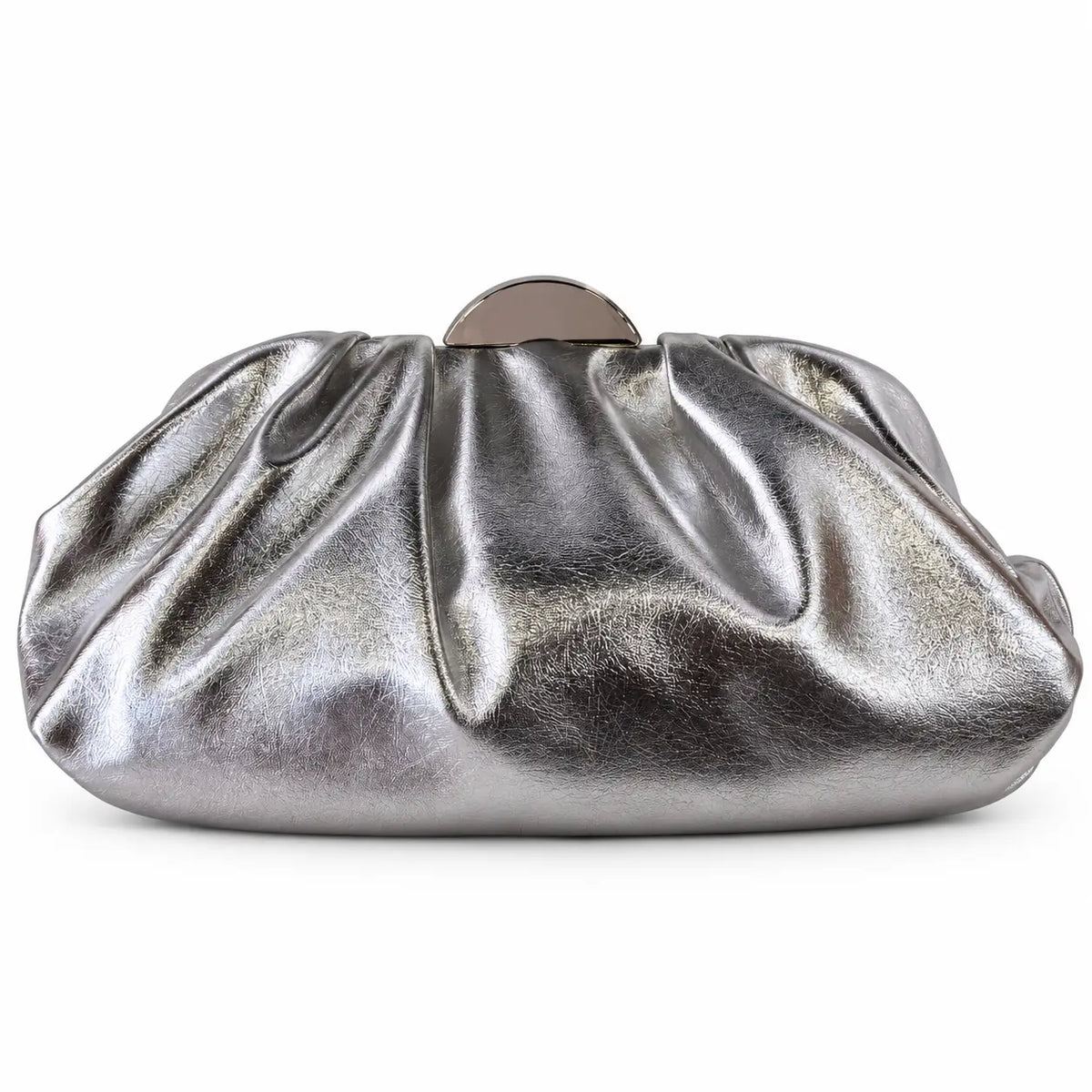 Bolso Nube Metalizado Invitada Plata Brillo