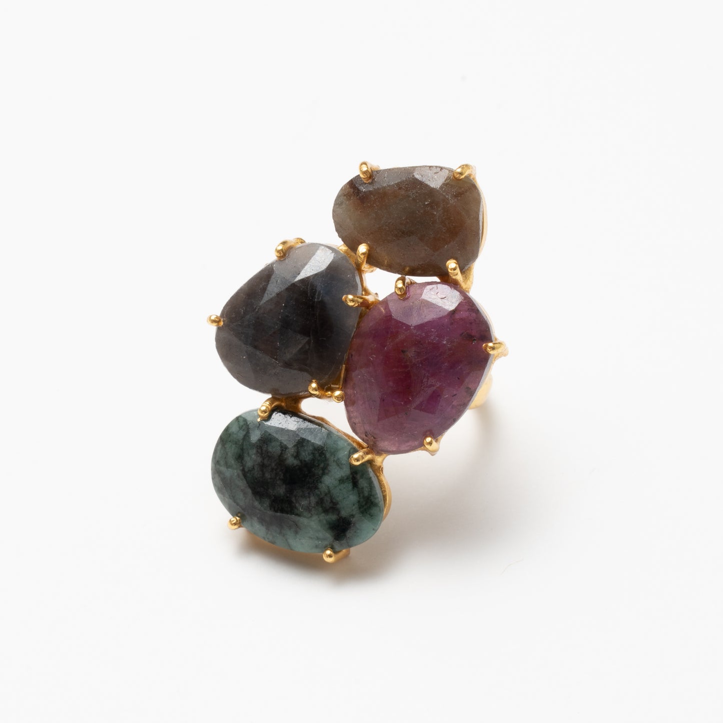 Anillo Mosaico Manson Ed. Limitada 10 Marrón, Rubí, Verde y Azul