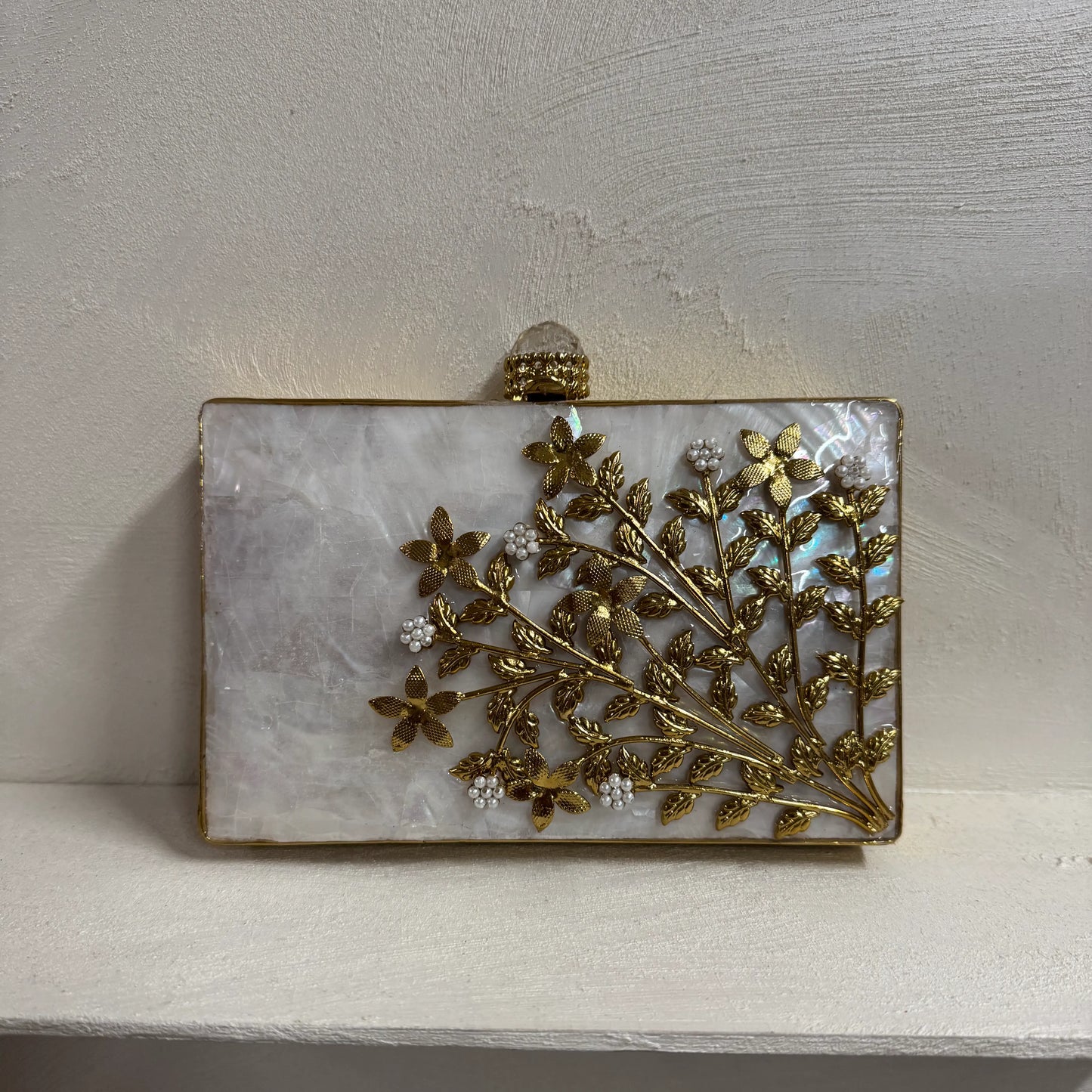 Clutch Deluxe Jardín Nácar