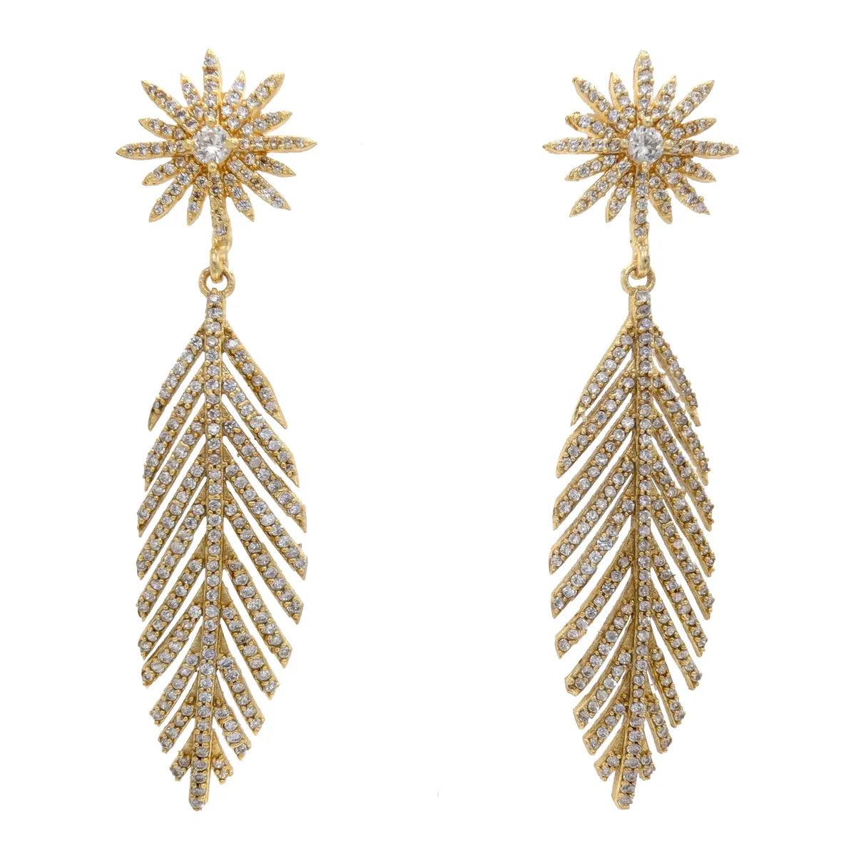 Pendientes Fiora Pluma Shine