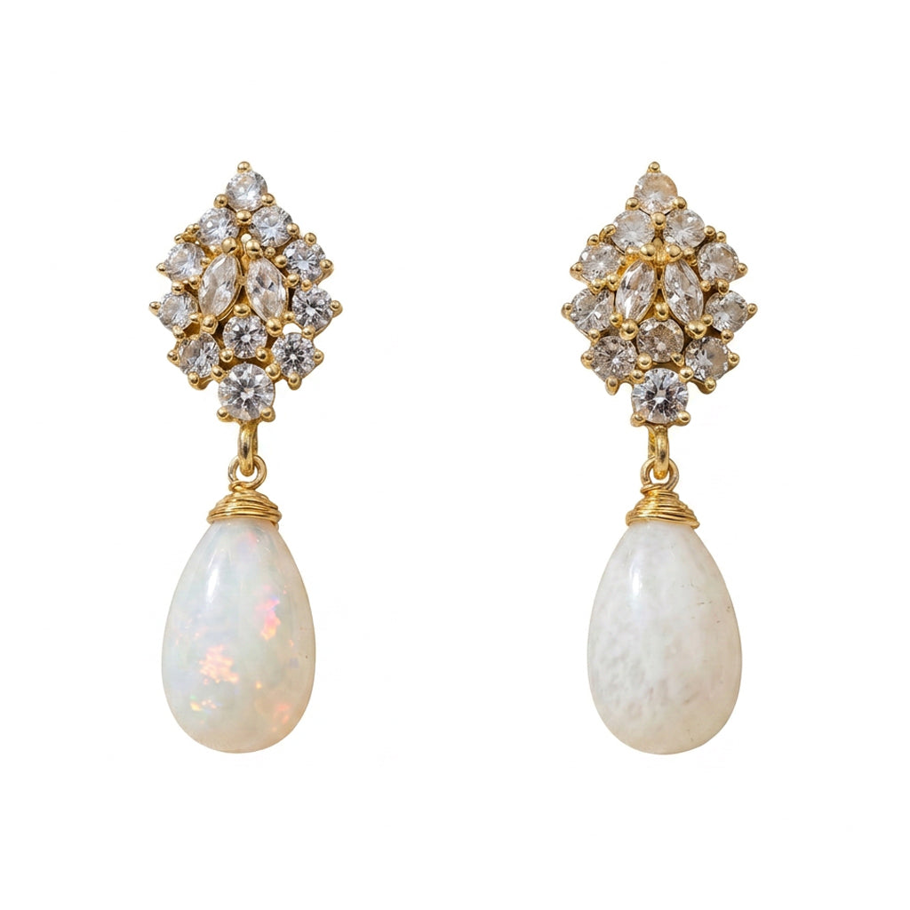 Pendientes Alhaja Shine Piedra Lunar