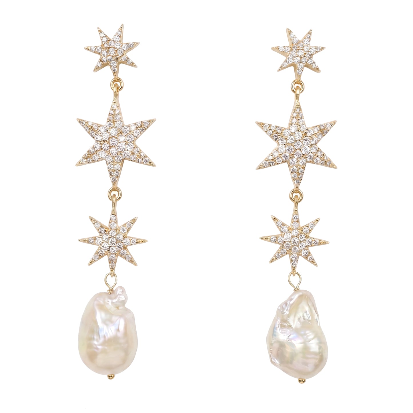 Pendientes Galaxia Shine Perla