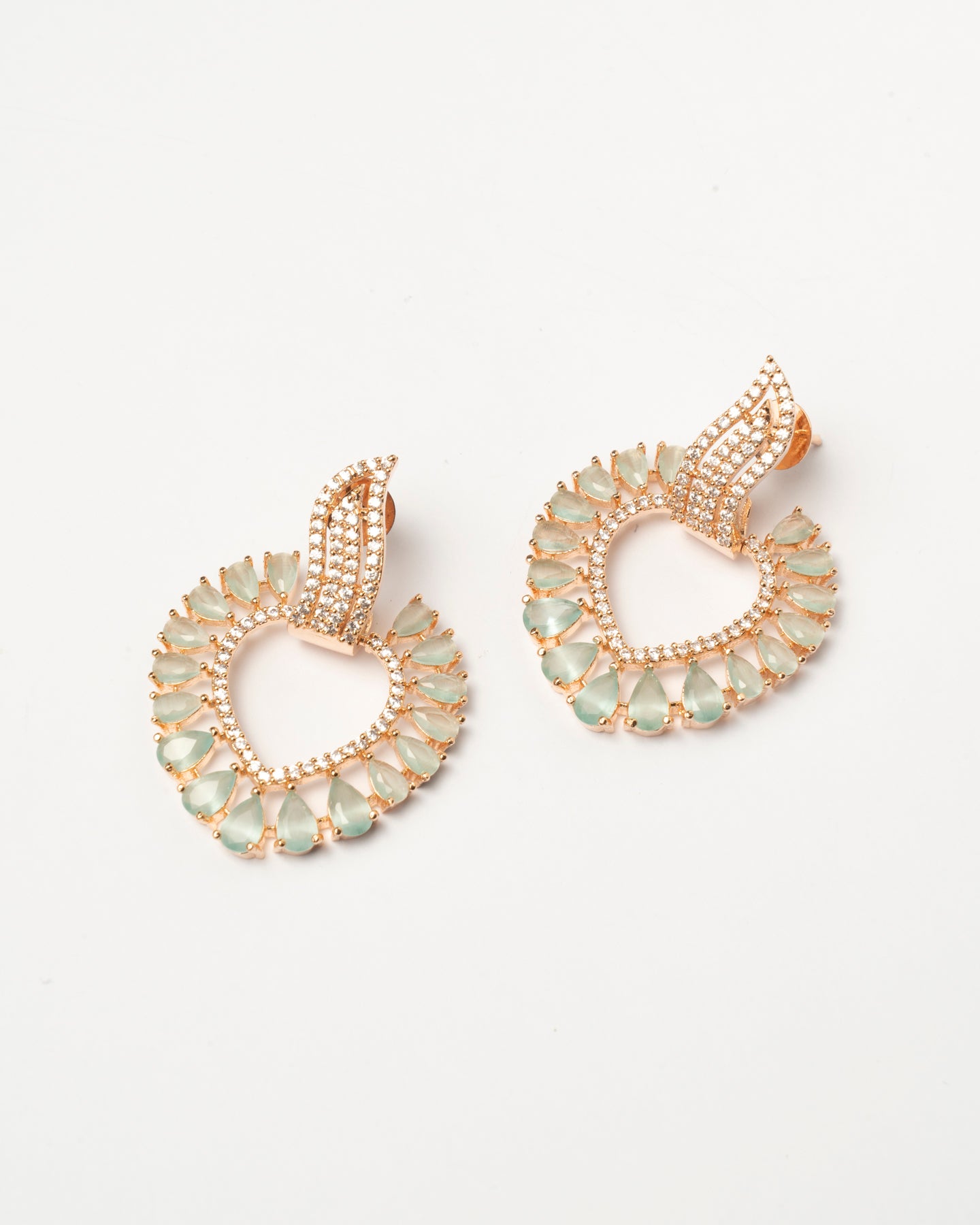 Venta Flash Vintage Pendientes Tivi Ed. Limitada Oro Rosa Verde agua