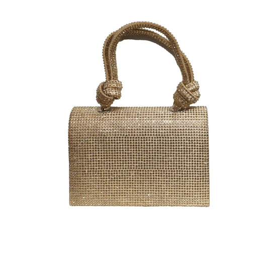 Bolso Asa Bella Brillo Dorado