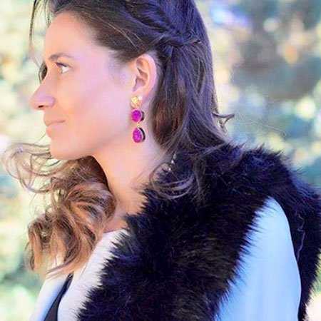 Pendientes Acanthus Fucsia