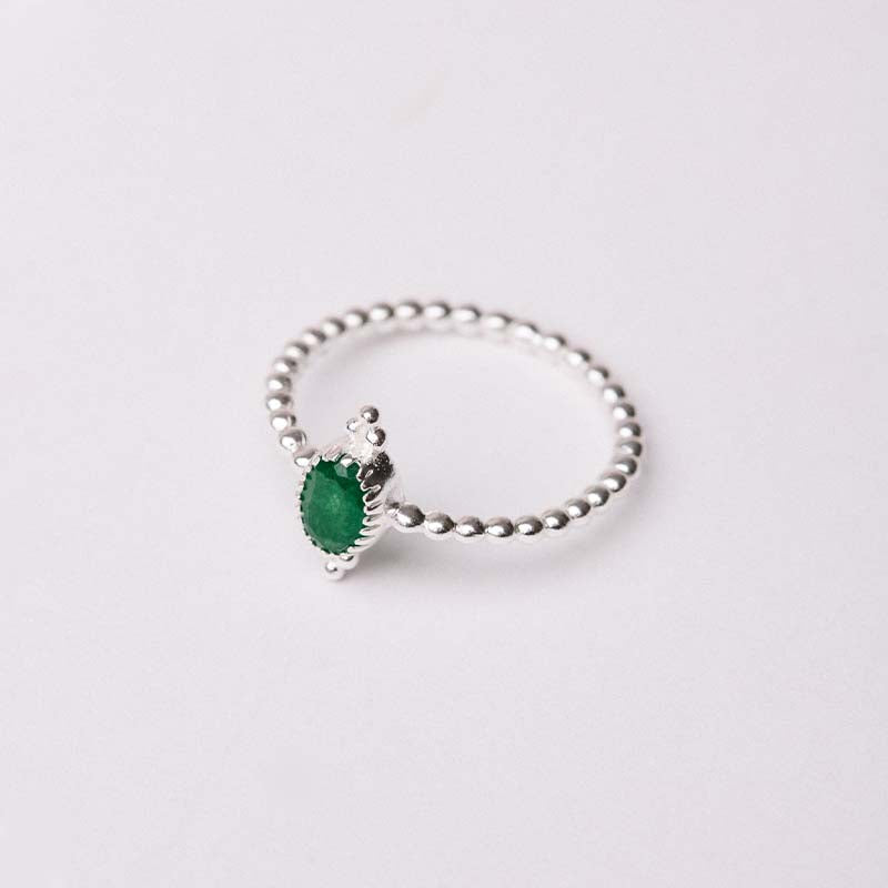 Anillo Collins Ed. Limitada Verde Zed Plata