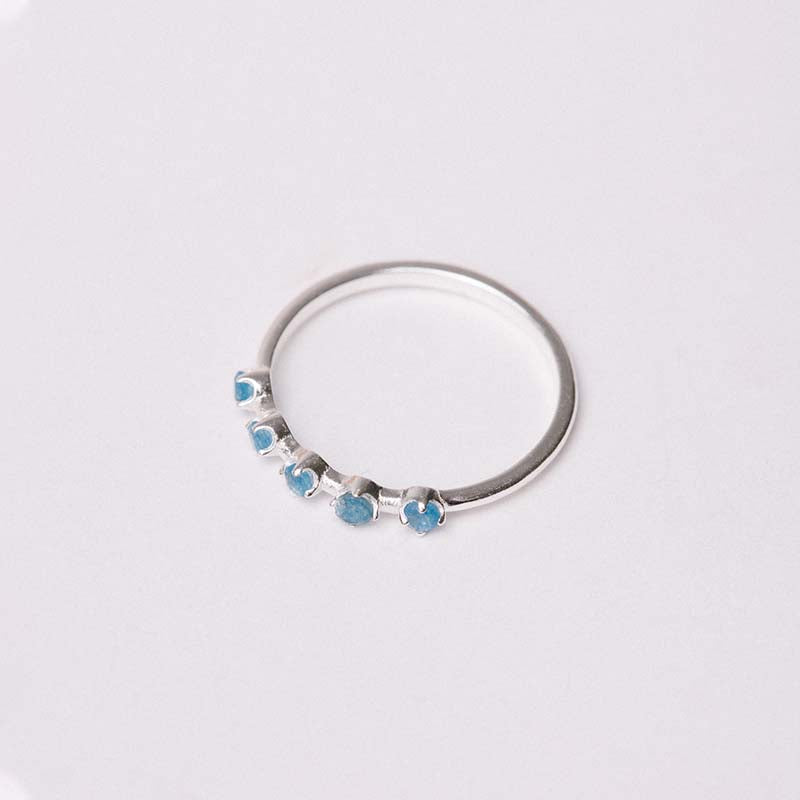 Anillo Larsson Ed. Limitada Azul Calcy Plata