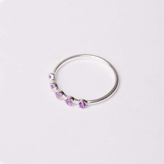 Anillo Larsson Ed. Limitada Morado Amatista Plata