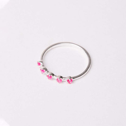 Anillo Larsson Ed. Limitada Rosa Fucsia Plata