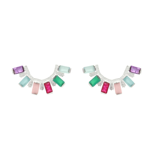 Pendientes Ekayn Plata Multicolor