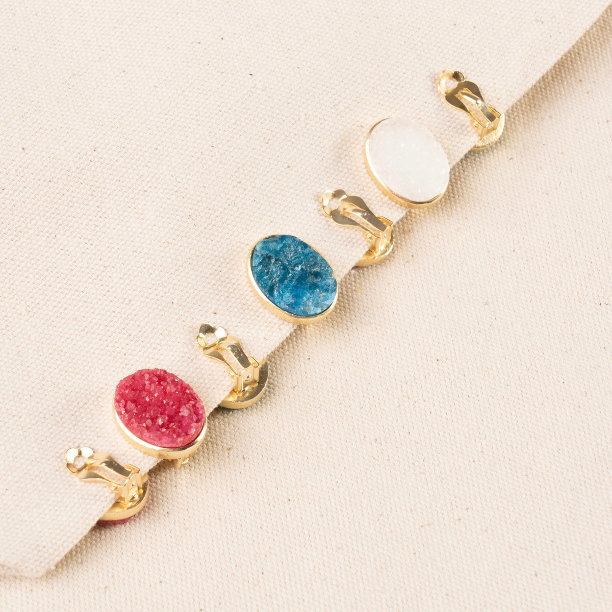 Pendientes Tillya Azul Apatite (de clip)