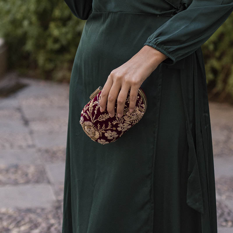 Bolso Ovalado Yai Granate