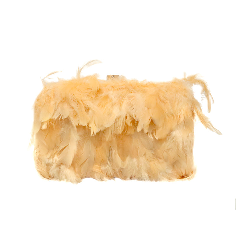 Bolso Tamlor Plumas Amarillo Soft
