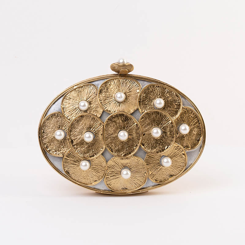 Clutch Deluxe Gupta Ovalado Perlas