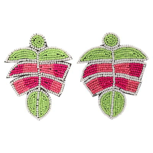 Pendientes Kaziranga Verde y Fucsia