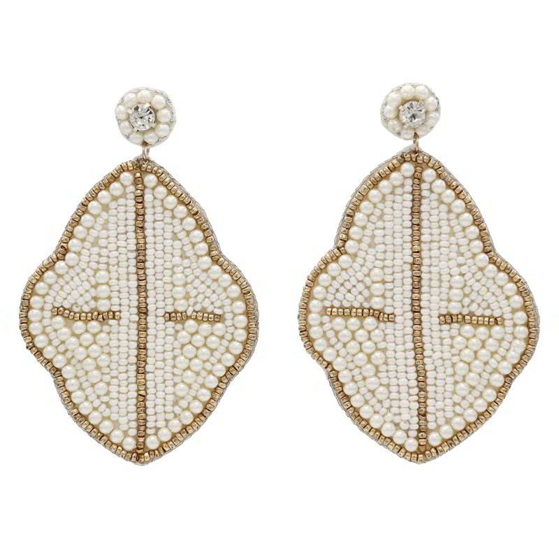 Pendientes Vadodara Blanco Gold