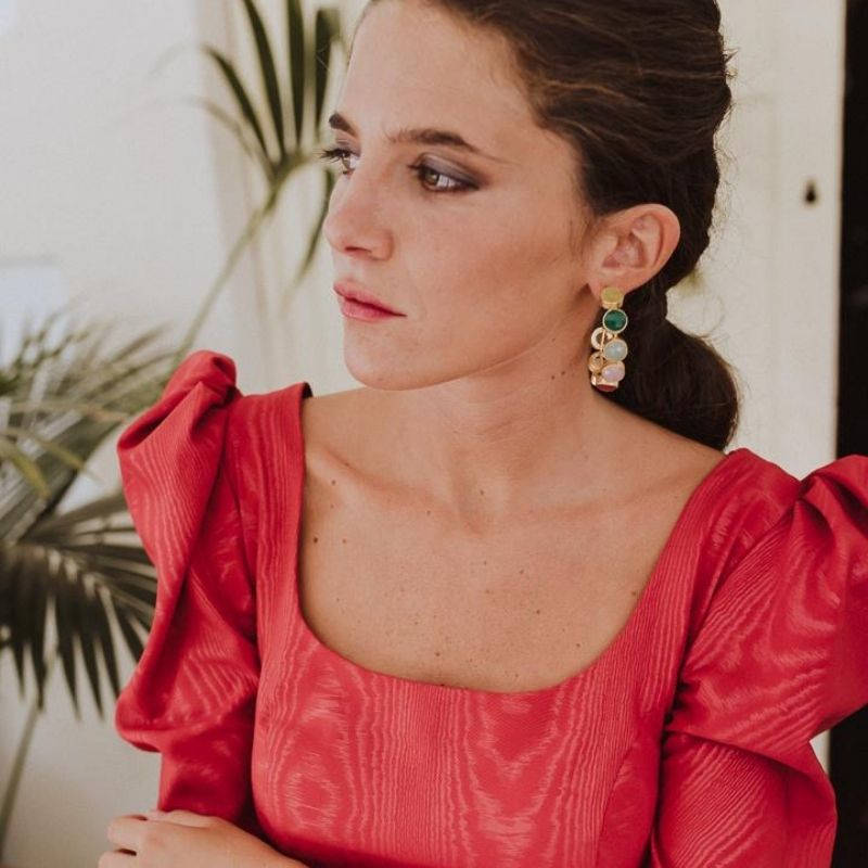 Pendientes Aros Esfera Multicolor