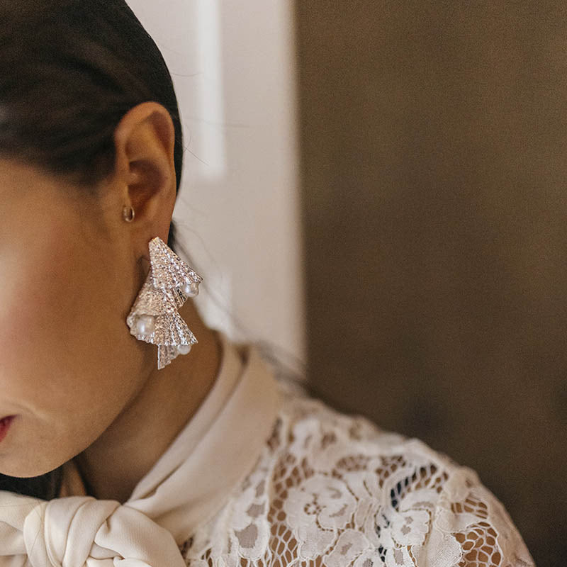 Pendientes Hanbok Plata Perlas