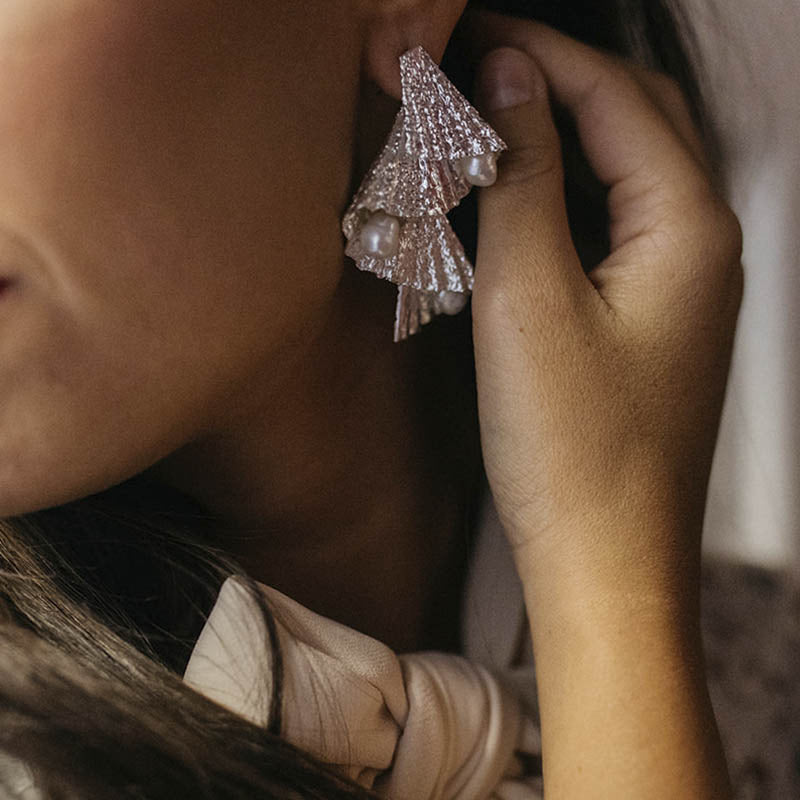 Pendientes Hanbok Plata Perlas