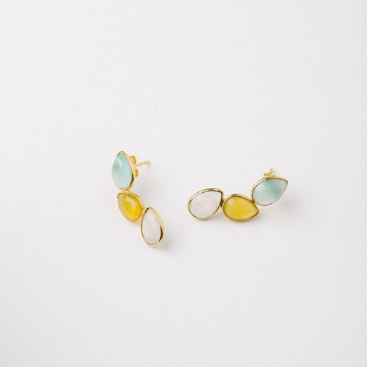 Pendientes Judit Iconic Ed. Limitada Agua, Amarillo y Blanco