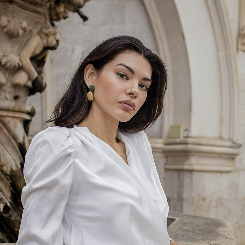 Pendientes Kaptol Verde y Amarillo