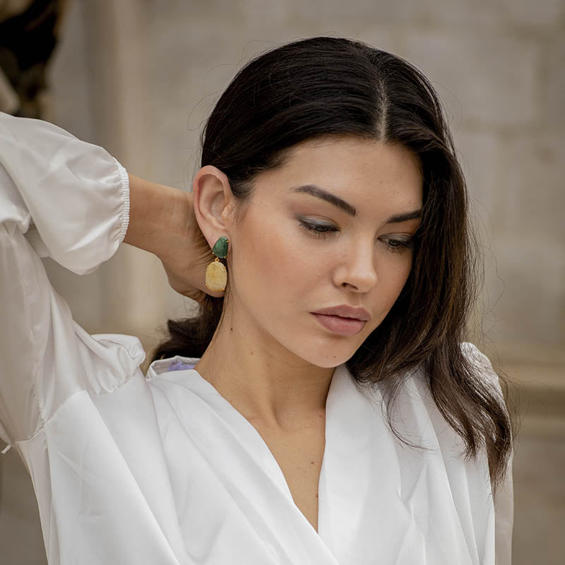 Pendientes Kaptol Verde y Amarillo