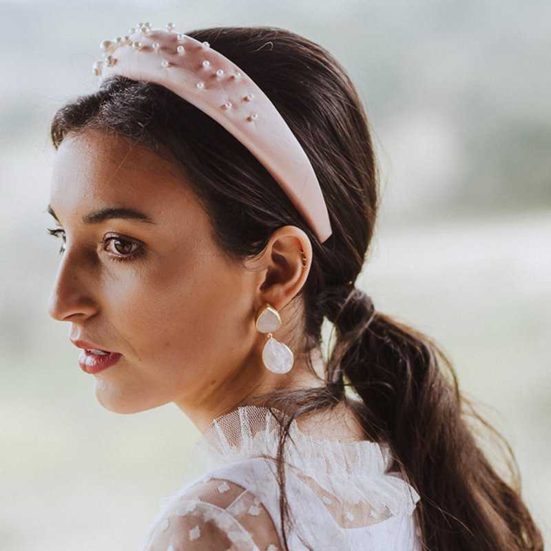 Pendientes Oasis Blanco y Rosa cuarzo