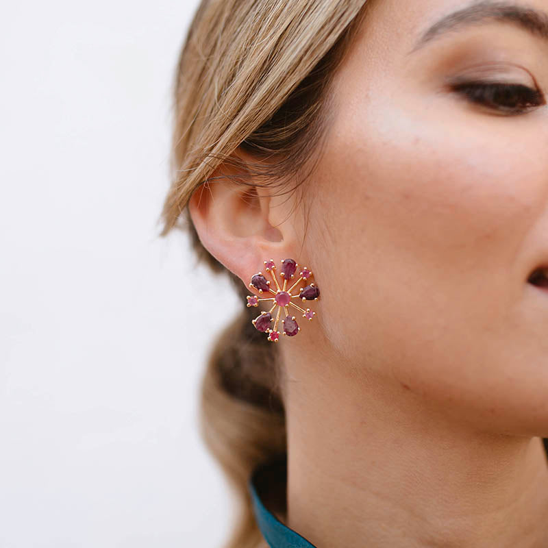 Pendientes Olite Buganvilla y Fucsia