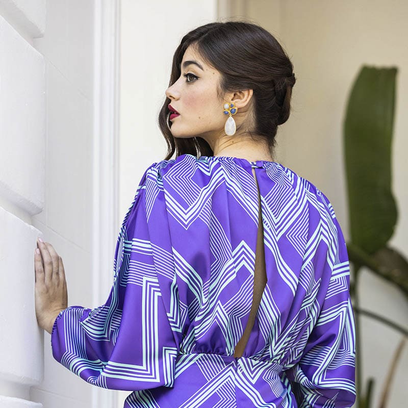 Pendientes Paraiso Azul claro y Piedra lunar