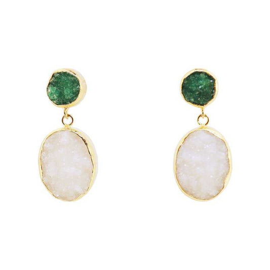 Pendientes Rupia Iconic Verde y Blanco