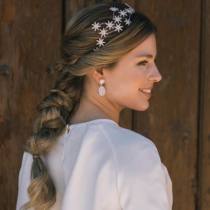 Pendientes Rupia Iconic Plata Blanco