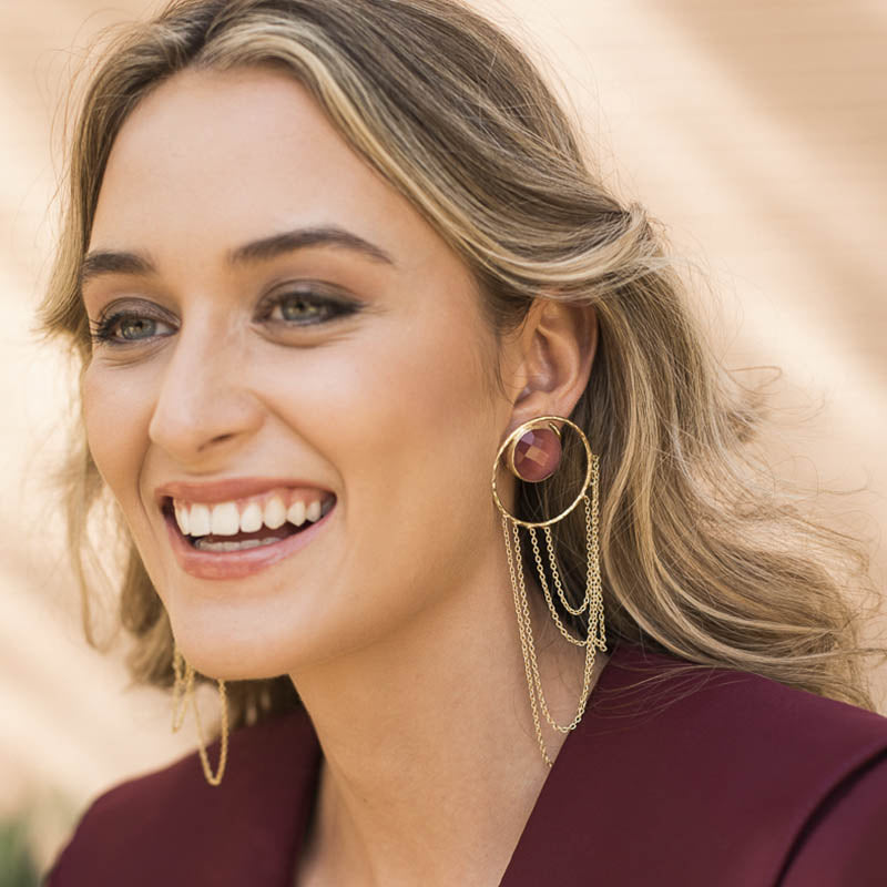 Pendientes Simbel Big Rosa dark