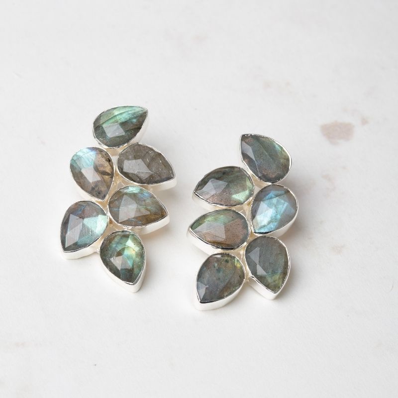 Pendientes Trópico Ed. Limitada Plata Labradorita