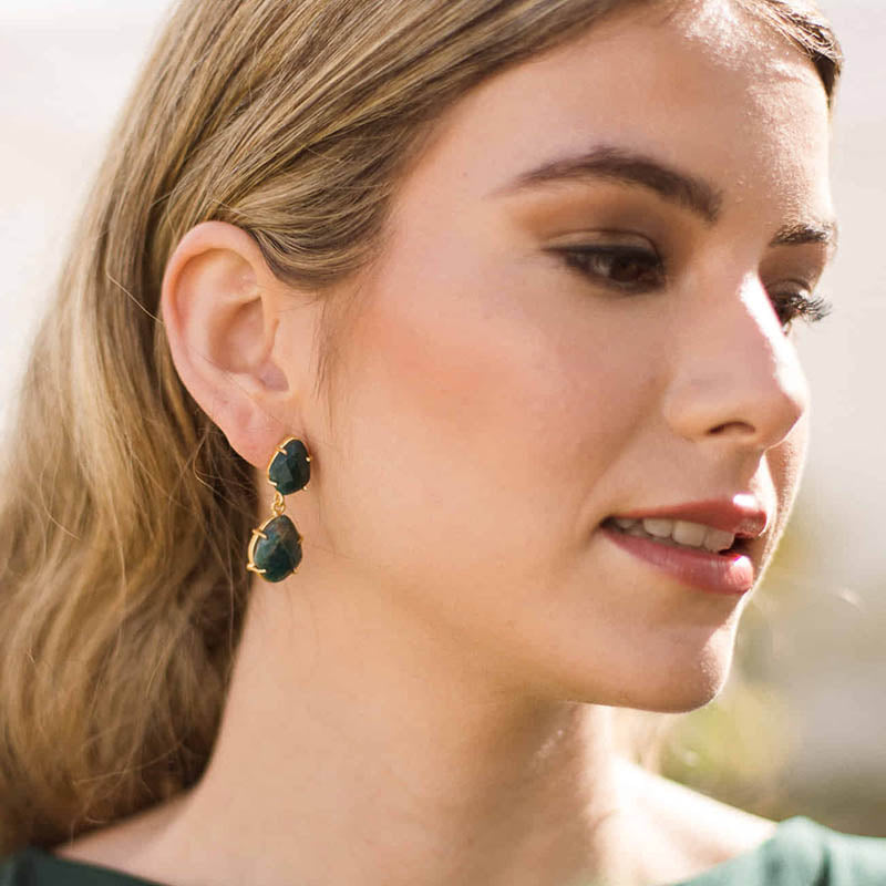 Pendientes Trovador Verde