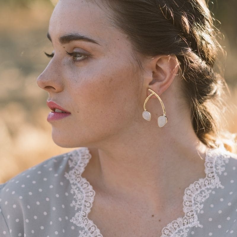 Pendientes Vida Rosa y Azul Agua