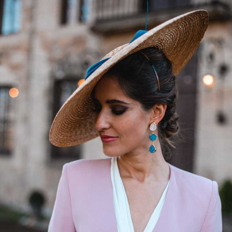 Pendientes Mademoiselle Blanco y Azules