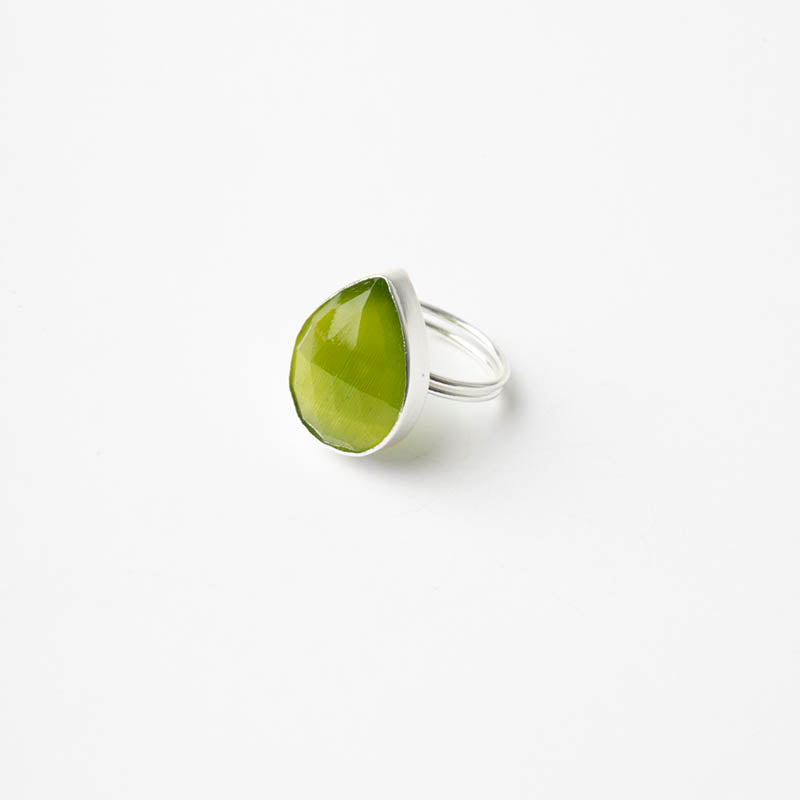 Anillo Formentera Ed. Limitada Plata Verde Oliva