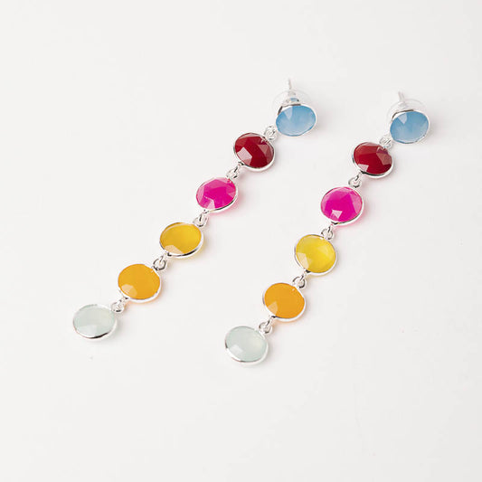 Pendientes Ayla Ed. Limitada Plata Multicolor Blur