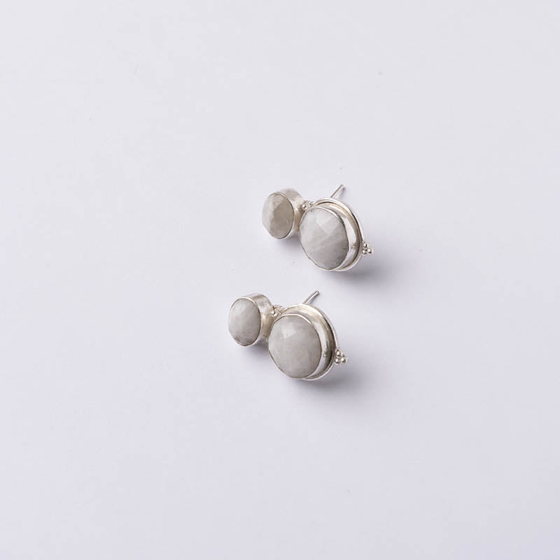 Pendientes Bubbles Ed. Limitada Plata Piedra Lunar