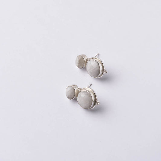 Pendientes Bubbles Ed. Limitada Plata Piedra Lunar