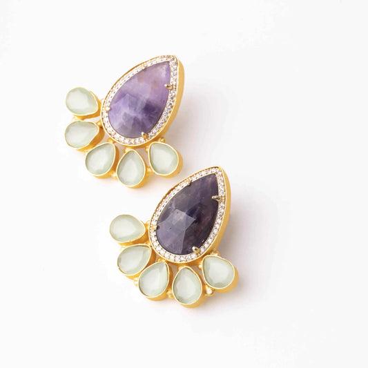 Pendientes Adara Zc Ed. Limitada Morado y Verde claro