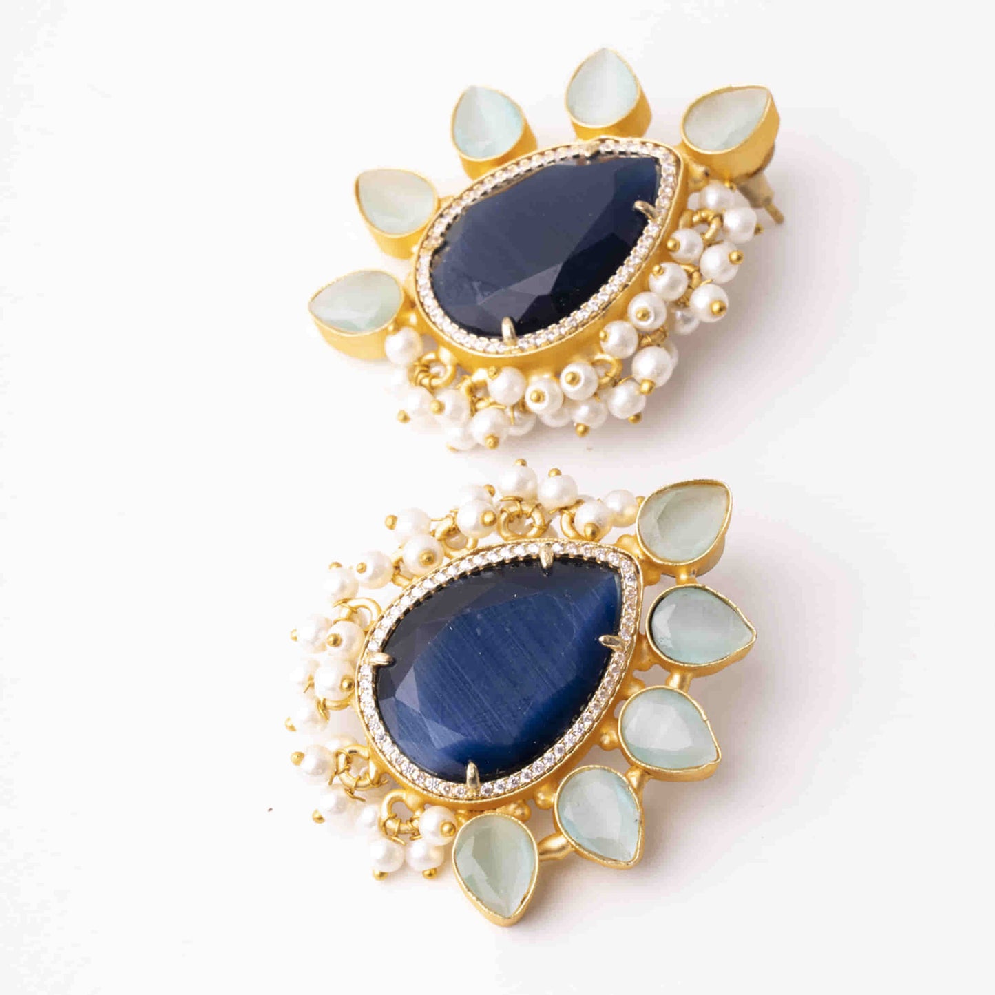 Pendientes Basil Zc Ed. Limitada Azul oscuro y Verde Agua