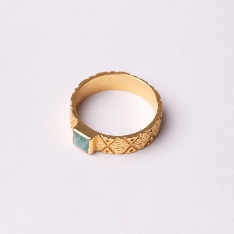 Anillo Stamp Verde Agua Ed. Limitada